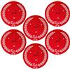 NAMAI-Set 6 Sottopiatti Natalizi-Diametro 33CM-Materiale Feltro-Sottopiatti Natalizi Rossi-Impermeabili e Resistenti-Regalo di Natale-Tovagliette Rotonde-Sottopiatti Rotondi (RENNA E FIOCCO)