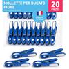 culiclean Mollette per bucato fiore, 20 blu Classic Blue, robuste Soft Grip resistenti ai raggi UV per stendere il bucato