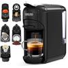 CAFELFFE Macchina da caffè 5 in 1 MK606, brodo caldo/freddo, 19 bar, per Nec*, DG*, Kcup, ESE e polvere di caffè, modello Erp2, 0,6 l, colore nero