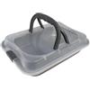 Intirilife Teglia da forno con coperchio, in Argento - Esterno 37.1 x 25 x 9 cm - Interno 31 x 21 x 5.5 cm - Circa 2.6 litri di capacità - Contenitore rettangolare con maniglie per il trasporto