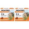 FRONTPRO 2x3 Compresse Masticabili, Antiparassitario Per Cani (4-10Kg) Contro Pulci E Zecche 6 pz masticabili