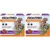 FRONTPRO 2x3 Compresse Masticabili, Antiparassitario Per Cani (25-50Kg) Contro Pulci E Zecche 6 pz masticabili