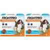 FRONTPRO 2x3 Compresse Masticabili, Antiparassitario Per Cani (10-25Kg) Contro Pulci E Zecche 6 pz masticabili