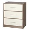 AKTIVE Max Home Comò multiuso per la camera da letto, Grigio e bianco, 4 cassetti in tessuto leggero, 58x30x91 cm, Struttura in legno, Sistema di archiviazione
