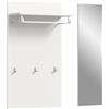 xonox.home Appendiabiti Jam X8BA9621 - Pannello con specchio, 90 x 106 x 27 cm, colore: Bianco