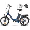 SAMEBIKE 20 Bicicletta Elettrica Pieghevole Urbana 36V 12Ah Batteria Rimovibile E Bike Per Pendolari Per Adulti E-Bike