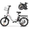 SAMEBIKE Bicicletta Elettrica Pieghevole Da 20 Pollici, Batteria Rimovibile Da 36V 12Ah, Mini Bici Elettrica Da Città Per Pendolari Per Adulti