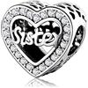 LES FOLIES DI PAOLA GRIECO Charm Cuore Sorella Famiglia Amore in argento 925 - Les Folies per Pandora