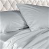 Ruggeri Set Lenzuola Completo Letto Matrimoniale, Raso, Grigio Zigzag | 1 lenzuolo sopra 250x290 cm, 1 lenzuolo con angoli 170x200 cm alto 25 cm e 2 federe 50x80 cm con chiusura a sacco di 20 cm