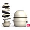 MasterPRO SHARE & PLAY Set di 10 utensili da cucina impilabili, Manico rimovibile, Ingombro ridotto, Alluminio fuso, Rivestimento antiaderente CERATECH