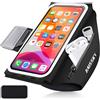 Razobws Borsa da 6,8'' Porta Cellulare Corsa per Auricolari, Cintura del Braccio del Telefono Cellulare per iPhone 16 15 14 13 12 Galaxy S25, Porta Telefono Corsa con Cinghia Tascabile per Auricolare