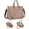 GOLF SUPAGS Borsa Tote per Laptop da 15 Pollici, Borsa a Tracolla per Computer Borsas da Lavoro Grande per Donna, Custodia per Laptop Borsas Elegante per Viaggi D'affari (Champagne)