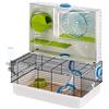 Ferplast Gabbia per criceti e topolini OLIMPIA Habitat con area gioco e accessori, 46 x 29,5 x h 54 cm Nero