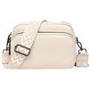 EINYNIUER borse a mano donna piccola marsupio donna elegante borsa tracolla crossbody Bag Bianco Spalline intercambiabili