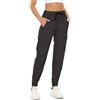 FANGJIN Pantaloni sportivi da donna a vita alta con elastico, A02 nero., L