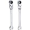 QUARKZMAN Chiave a Cricchetto Flessibile 6/7mm Testa Girevole a 180° Chiave a Cricchetto Metrica Combinata 72 Denti in Acciaio Al Cromo Vanadio Estremità Aperta per Dadi Bulloni