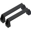 PATIKIL 2 Pezzi Maniglie per Mobili in Plastica, Distanza Fori 180mm, Maniglia Quadrate Pomelli Ferramenta per Cassetti Cucina Bagagli Attrezzature Meccaniche Ante Armadietti, Nero