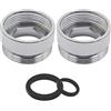 tooloflife Adattatore per rubinetto in metallo, 2 pezzi, connettore aeratore, adattatore per rubinetto, femmina, 20 mm - 22 mm, per rubinetto da cucina