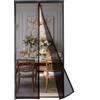MAGICDOOR Zanzariera Magnetica Finestra 120x200cm, Fibra di Poliestere Colore Puro Tenda Zanzariera con Forte Magnete Traspirante Zanzariere Magnetiche per Camera Letto Soggiorno Porta ingresso-Nero