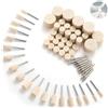 AzureRay Dischi per Lucidare Set di 80 Pezzi - Accessori per Dremel Professionali con Feltro di Lana e Plastica - Dischi Lucidanti con Attacco da 1/8 - Compatibile con Metall, Vetro, Legno e Acciaio