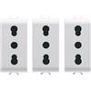 Generico ECI ELETTROFORNITURE 3PZ Gewiss GW10203 - Presa standard italiano bivalente 1M 250V 2P+T 16A bianco - serie Chorus
