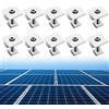 Anbte Morsetti Centrali 10 Pezzi 30mm a Forma di T in Lega di Alluminio Pannello Solare Staffe di Montaggio Kit incl. Viti 10pcs M8 * 48mm, per Pannelli Fotovoltaici con Telaio da 30-35 mm