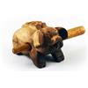 IAMSIAMZ Guiro musica strumenti a percussione legno blocco sonoro animale gracchiare maiale con un martello (maiale)