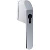 ABUS Maniglia per finestra con serratura FG500 HZ per profilo, semi-cilindro, sicurezza per bambini e protezione antifurto per finestre, ideale per impianti di chiusura, pronta per l'inserimento di un