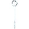 Merriway Bulk Hardware BH04761 Occhiello a Vite per Filari in Acciaio Zincato Lucido, 100 mm, Bianco, Set di 50