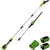 Greenworks GD40PSHK2X - Potatore Tagliasiepi a Batteria - 2 batterie + Caricatore inclusi