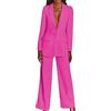 riou Completo Tailleur da Donna 2 Pezzi Slim Fit Tailleur con Pantaloni Blazer Top Giacche da Pantaloni da Completo Set Blazer E Maniche Lunghe+Pantaloni Tuta Taglie Forti Tinta Unita Autunno