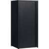 HollyHOME Classificatore con chiusura magnetica in metallo a una porta, armadio di archiviazione per ufficio, classificatori con 2 ripiani regolabili per la casa, nero