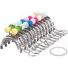 Hitchuey 10 Colori Chiusure a Scatto per Portamonete,5cm Chiusura a Bacio Borsa Uncinetto Portamonete,con Perline in Acrilico Palla Chiusura a Telaio in Metallo per Portamonete Borsetta Fai da Te