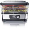 Arendo - Essiccatore con regolatore di temperatura 400 W - disidratatore in acciaio inox per alimenti, carne, frutta e verdura - con timer fino a 24 h - 35-70 gradi - 5 scomparti - GS - Disidratatore