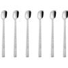 Amefa Felicity, set di 6 cucchiai per latte macchiato e long drink, cucchiai lunghi martellati, cucchiai di alta qualità, design martellato, posate in acciaio inox 18/0, lavabili in lavastoviglie