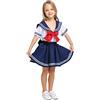 LOLANTA Vestito da Marinaio per Bambini, Uniforme da Studentessa Giapponese, Costume Cosplay di Halloween Carnevale Anime