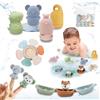 JIDAYOEU Giocattoli da Bagno Bambini, 16 Pezzi Morbido Silicone Giochi Bagnetto | Giochi Bagnetto, Gioco Sensoriale per Neonati Ragazze Ragazzi 1 2 3 Anni, Giocattolo a Acqua per Bagno, Piscina, Spiaggia