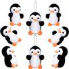 Skylety 8 Pezzi 10 cm Mini Portachiavi Pinguino Animale di Peluche Carino Piccolo Charm da Appendere Ciondolo per Borsa Morbido per Bambini Ragazzi Natale Regalo di Compleanno