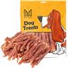 MERSJO crocchette per cani - 92% alto contenuto di carne, Senza Cereali e Zuccheri, Supplemento giornaliero per cani, aiuto naturale alla masticazione, strisce di anatra morbida, 500g