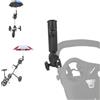 Muttiy Supporto per ombrello per carrello da golf, regolabile per ombrello, accessorio per carrello di spinta da golf