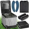 CIANBIFN WC Portatile 20 L Capiente, Toilette Portatile Campeggio Pieghevole, Water Portatile Adulti Max 150 kg con 24 Sacchetti Igienici, Borsa per Il Trasporto & Cuscino per Campeggio, Auto, Viaggi