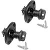 POFET Set di 2 Tappi di Scarico universali per Kayak, Canoa, Barca, Filo di Scarico, Accessori di Ricambio per Pesca con 4 Viti, Colore: Nero