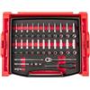 TEKTON Set di chiavi a bussola e cricchetto a 6 punte e 12 punte con cassetto superiore aperto e rack, 52 pezzi (5/32-9/16) | OLB94301