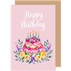 Edition Seidel Biglietto di auguri di compleanno con busta, biglietto di auguri per compleanno, per uomo, donna, fidanzato, torta, fiori (G3798 SW025)