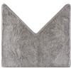 fluffy® Tappeto da bagno in microfibra per docce angolari, con fondo antiscivolo (V-Forma | Dimensioni Interne 45 x 45 cm, Grigio)