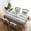 AMCER Tovaglia in Cotone e Lino 120x200cm, Tovaglie Famiglia, Antimacchia Lavabile Resistente all'olio Durevole, per Ristorante,Cucina,Picnic - Grigio