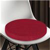 ELYSYSRL Cuscini Rotondi per Sedie Cucina 30/35/40/45/50cm Cuscini per Sedie Antiscivolo per Sedie da Pranzo,Esterno, Giardino, Cucina, Ufficio, Soggiorno(Rear Wine,45x45x5cm Thick)