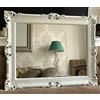 Artissimo Specchio da parete in stile barocco, colore bianco, anticato, 90 x 70 cm, per bagno o corridoio, 3057 W