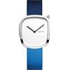 BERING 18034-309 Orologio da polso da donna al quarzo, cassa in acciaio inossidabile nera da 30 mm e quadrante bianco, cinturino Nato, vetro zaffiro, 3 ATM