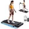 HomeTro Tapis Roulant Elettrico con Pendenza Regolabile, 2 in 1 Pieghevole Salvaspazio, Inclinazione Walking Pad per Casa, Schermo LED, Telecomando, Compatibile con App, Tapis Roulant Sotto Scrivania